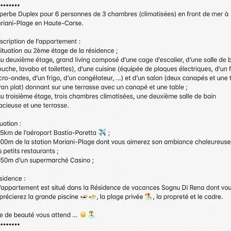 Sognu Di Rena Superbe Duplex T4 3 Ch Climat Vue Panoramique Face A La 아파트 *